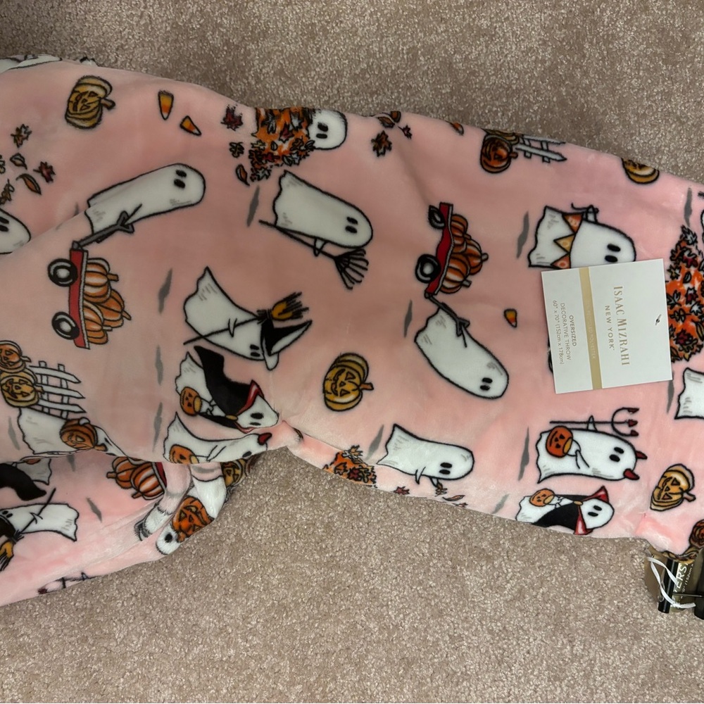 Brand new tjmaxx/marshalls fall ghost blanket